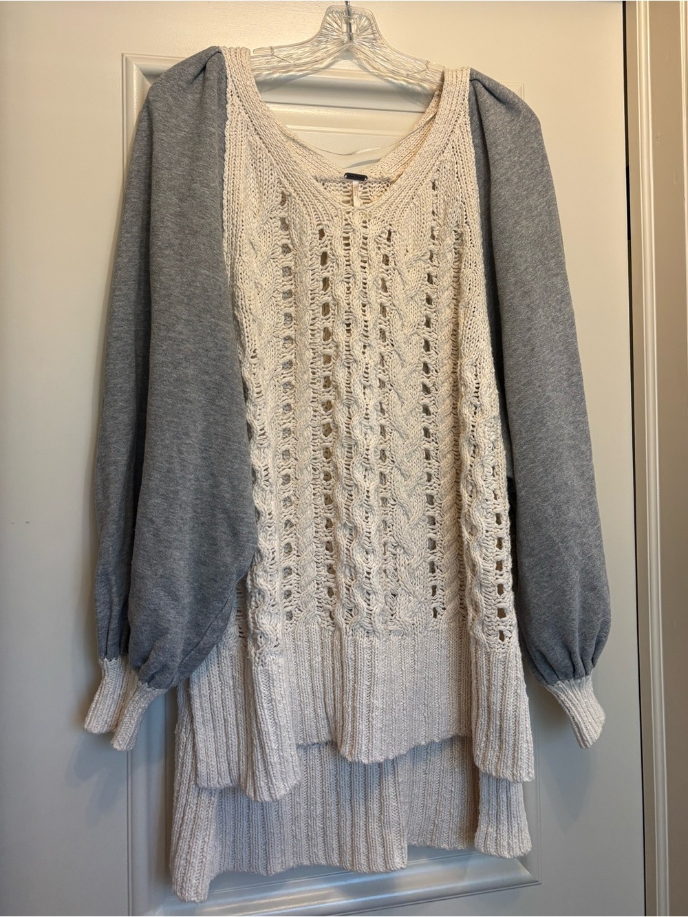 Free People Mixed Media Tunic Sweater